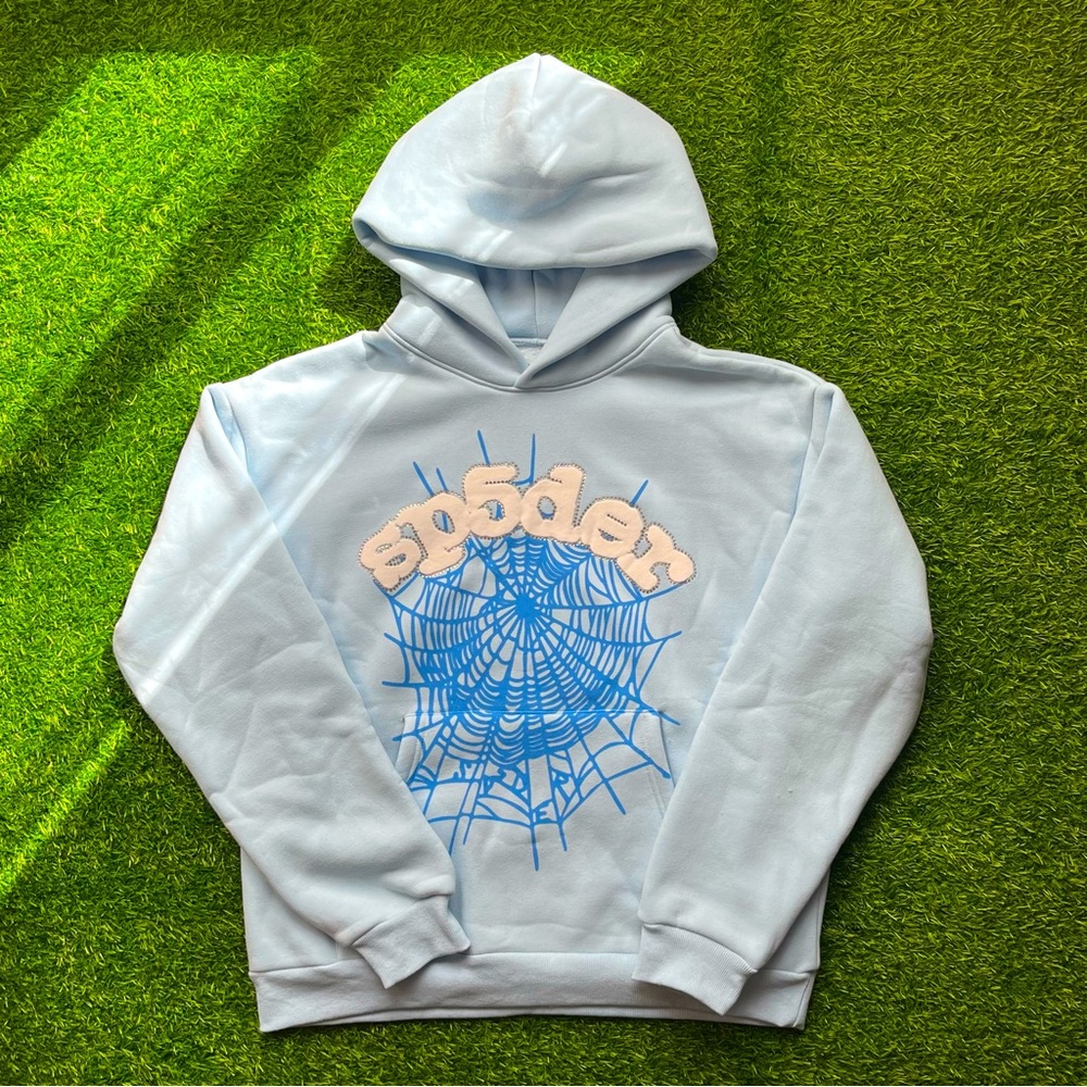 Brand New Sky Blue Sp5der Hoodie